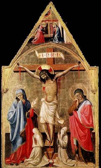 Antonio da Firenze Crucifixion with Mary and St John the Evangelist oil painting image